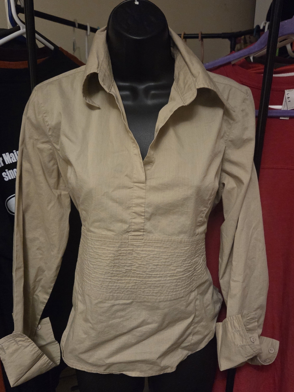 Milano Y2K Khaki Button-down